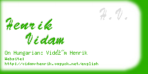 henrik vidam business card